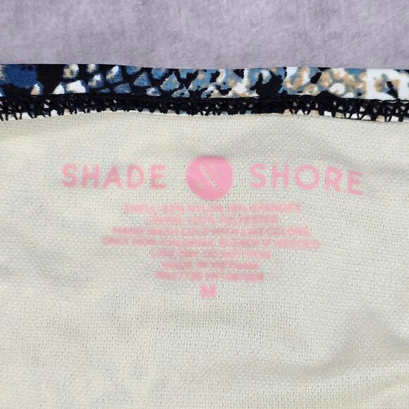 Shade & Shore Blue Black Animal Print Medium Triangle Tie Bikini Bottom Swimwear - Picture 6 of 7